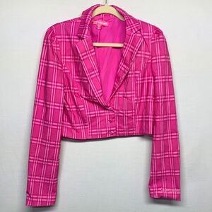 Dolls Kill X Clueless Pink Plaid Blazer